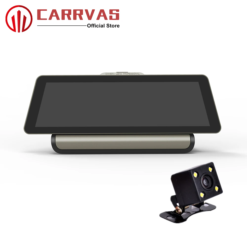 CARRVAS Android 5.0 DVR Car Navigation 9.88 inch 1600*400 HD 1080P Car GPS Navigator With Camera WiFi Bluetooth G-Sensor FM DVR