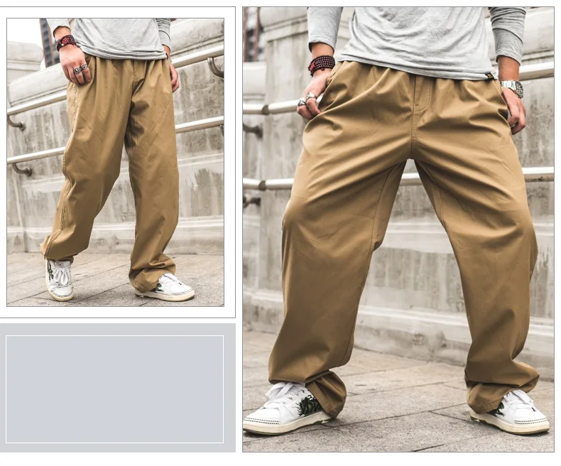 Для Мужчин's брюки-сафари 8XL карман брюки для девочек мотобрюки осень для отдыха на открытом воздухе большой размеры 6XL стрейч прямые