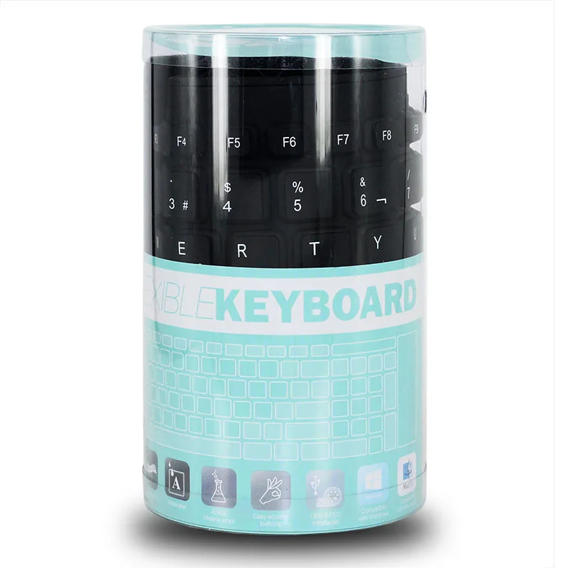 KPC1287_6_Franch Silicone Soft Keyboard for ASUS Lenovo Acer Gateway HP PC Laptop Desktop Computer