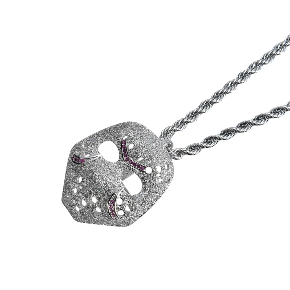 Hiphop Jewelry Micro Pave Mask Pendant (5)