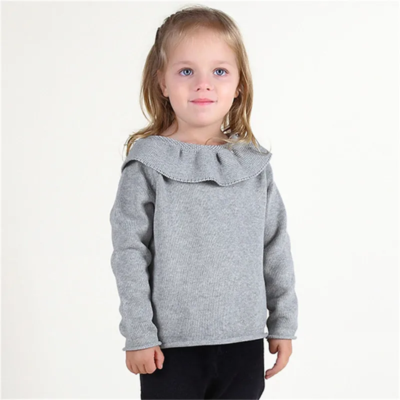 Весенние свитера для маленьких девочек, однотонный вязаный хлопковый пуловер, Детский свитер для девочек, осенний кардиган для маленьких девочек,, комплект одежды