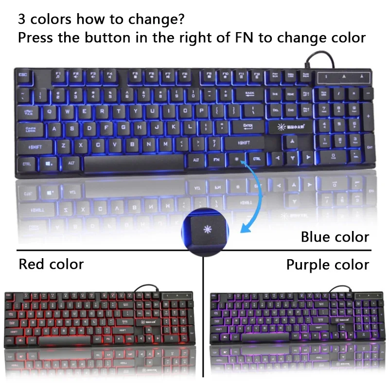 Клавиатура с подсветкой RGB водонепроницаемая механическая клавиатура игровая