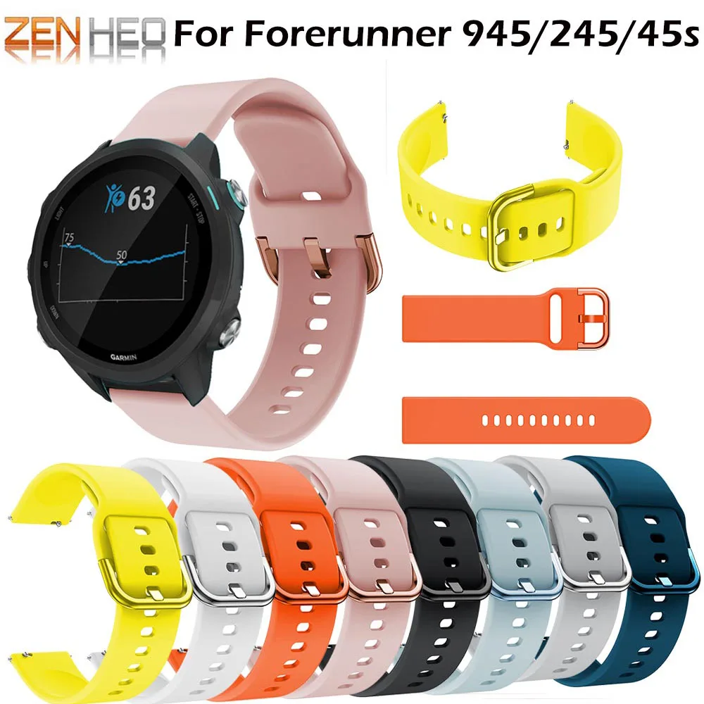 

Colorful Soft Silicone Replacement Strap for Garmin Forerunner 245/245M Smart wristband for Garmin Forerunner 645 Watch bands