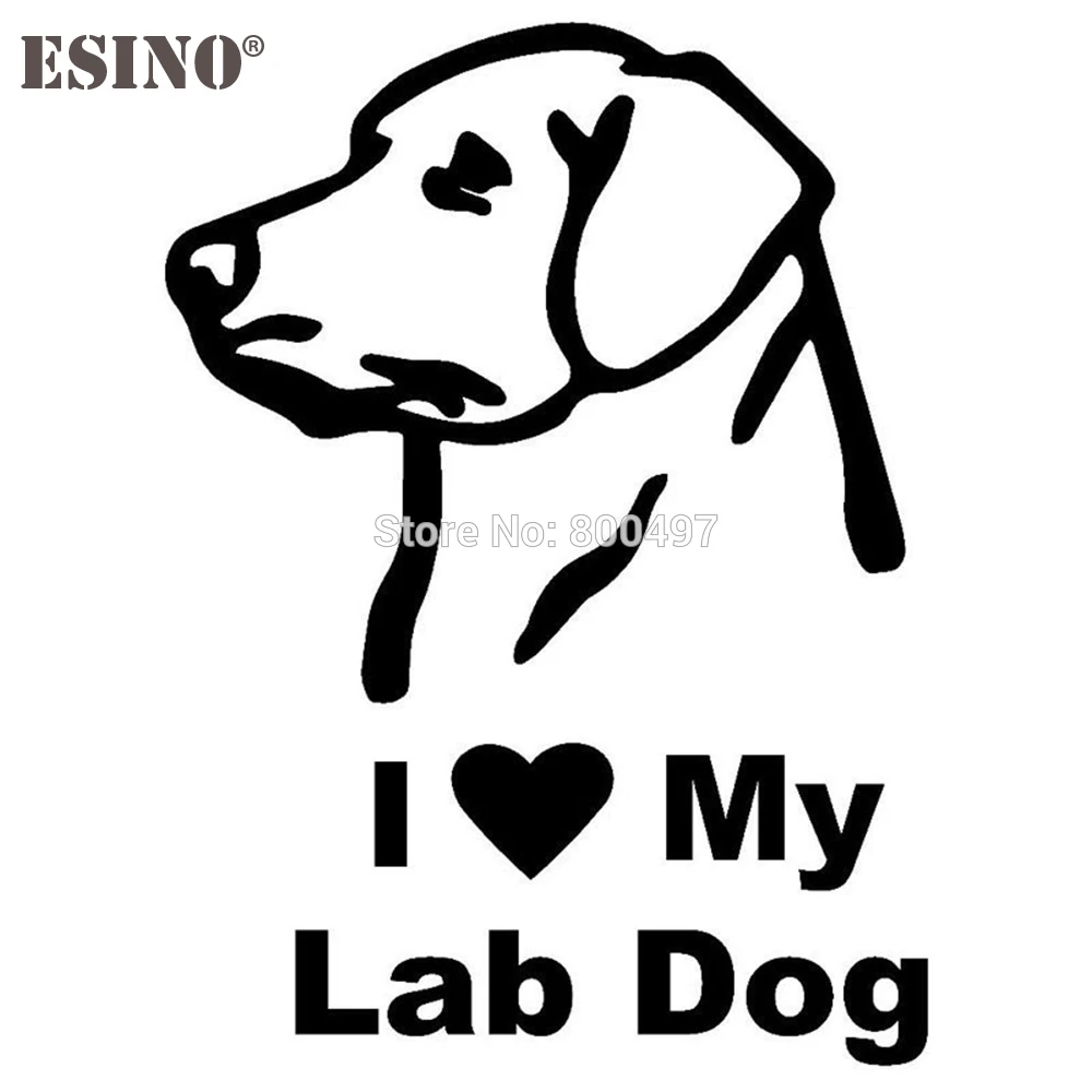 Новый дизайн забавная надпись I Love My Lab Dog креативная декоративная Автомобильная
