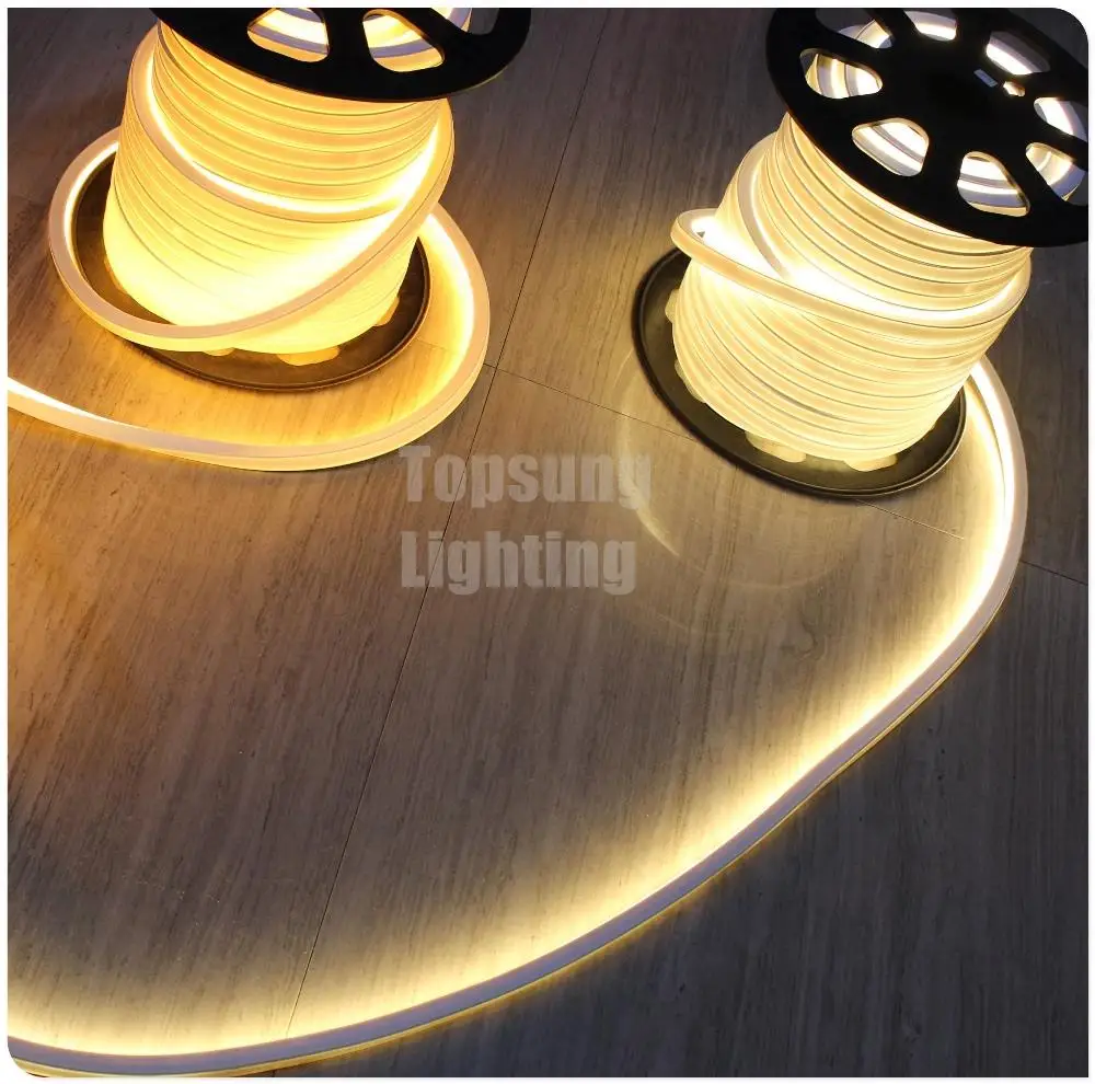 

50m multi-colors flexible neon lights led strip 110v ac square topview neonflex rope 220v smd ribbon lights square 16x16mm rgb