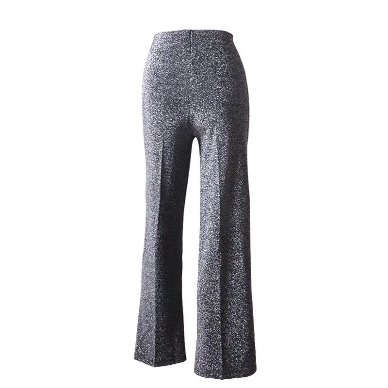 S-XL Sexy Casual Straight Leg Shiny Pants Women Silver Light High Waist Zipper Streetwear Wide Leg Trousers Woman 2019 Fashion S-XL Sexy Casual Straight Leg Shiny Pants Women Silver Light High Waist Zipper Streetwear Wide Leg Trousers Woman 2019 Fashion