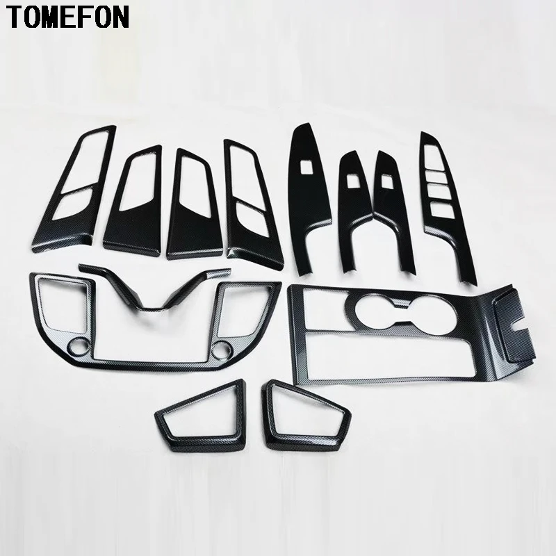 TOMEFON для Hyundai Tucson 2015 2016 ABS углеродное волокно краска Внутренняя дверь окно Bottons AC