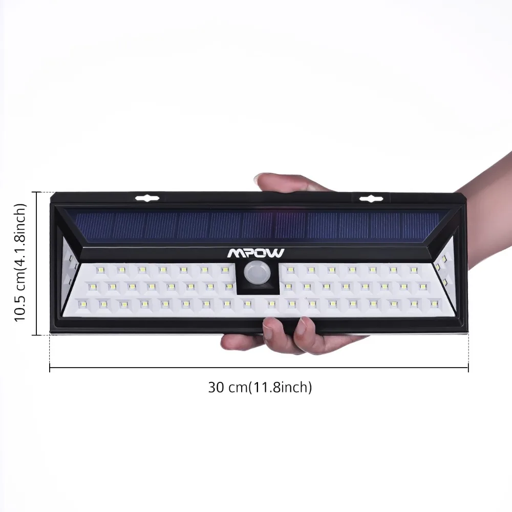 Mpow 54 LED Bright Solar Lights IP65 Waterproof Solar Power Lights with Wide Angle Motion Sensor Solar Patio Lighting for Garden (12)