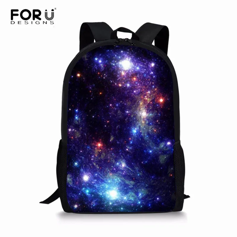 FORUDESIGNS Backpack for Teenager Girls Boys School Bags the Space Galaxy Women Travel Bagpack Children School Rucksack - Цвет: D0352C