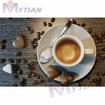 

MYTIAN 5D DIY Full Drill Round&Square Diamond Painting Set Coffee Cup Diamond Embroidery Home Decoration Mosaic Cross Stitch Kit