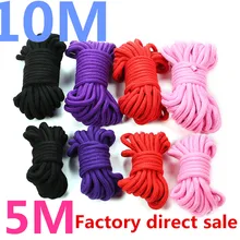 5M 10M Fetish Alternative slave bondage rope Restraint CottonTied Rope sex products for couples adult game BDSM roleplay 4Colors