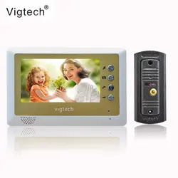 Vigtech7'' видеодомофон видео домофон громкой связи домофон белый монитор на открытом воздухе с водонепроницаемой и ИК-камеры