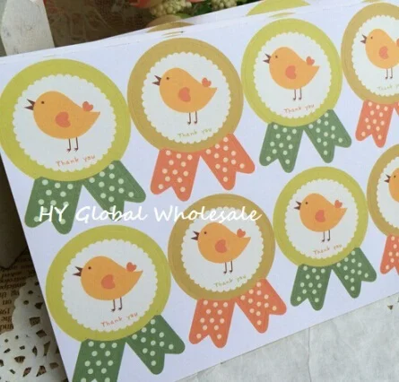 

80pcs/lot Funny Thank you Chicken series DIY Multifunction Seal Sticker Gift Sticker Label for handmade products