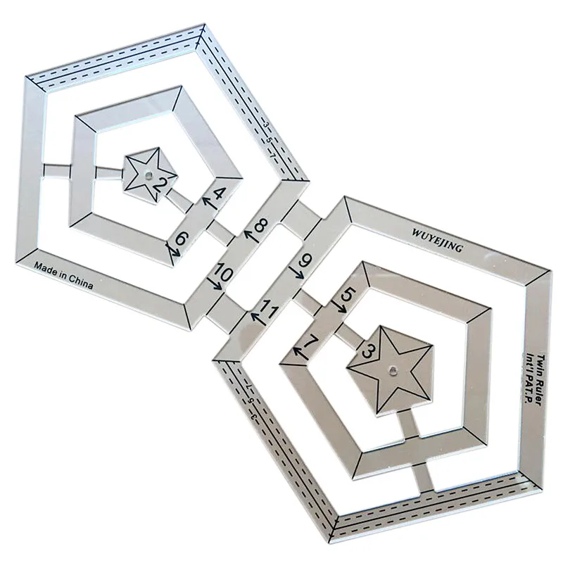 Righello Acrilico 15x15 Cm Per Quilting E Cucito - Trasparente E Precisione Assoluta - Foto 4