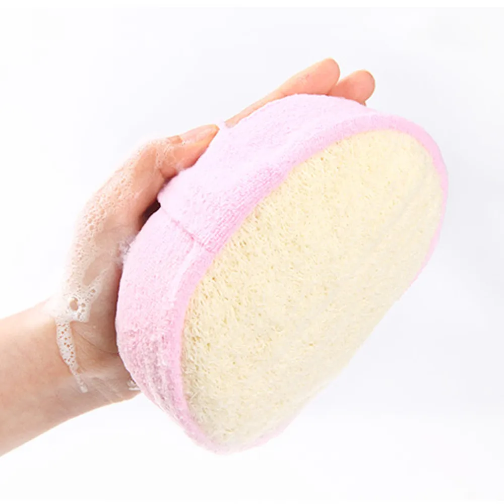 14.5 x 10.5 x 4.5cm Natural Loofah Sponge Bath Massage Brush Body Face