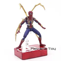 SHF Marvel Мстители Бесконечность войны Человек-паук Железный Паук и тамаши сцена ПВХ фигурка Коллекционная модель игрушки