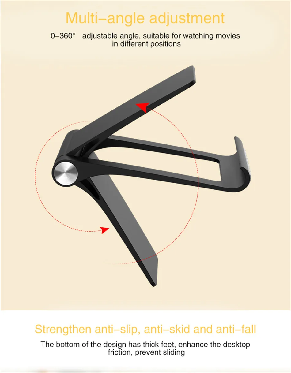 Universal Adjustable Phone Holder Stand For iPhone 7 8 Plus X Mobile Phones Hard PC Folding Tablet Stand Holder For Samsung S9 (7)