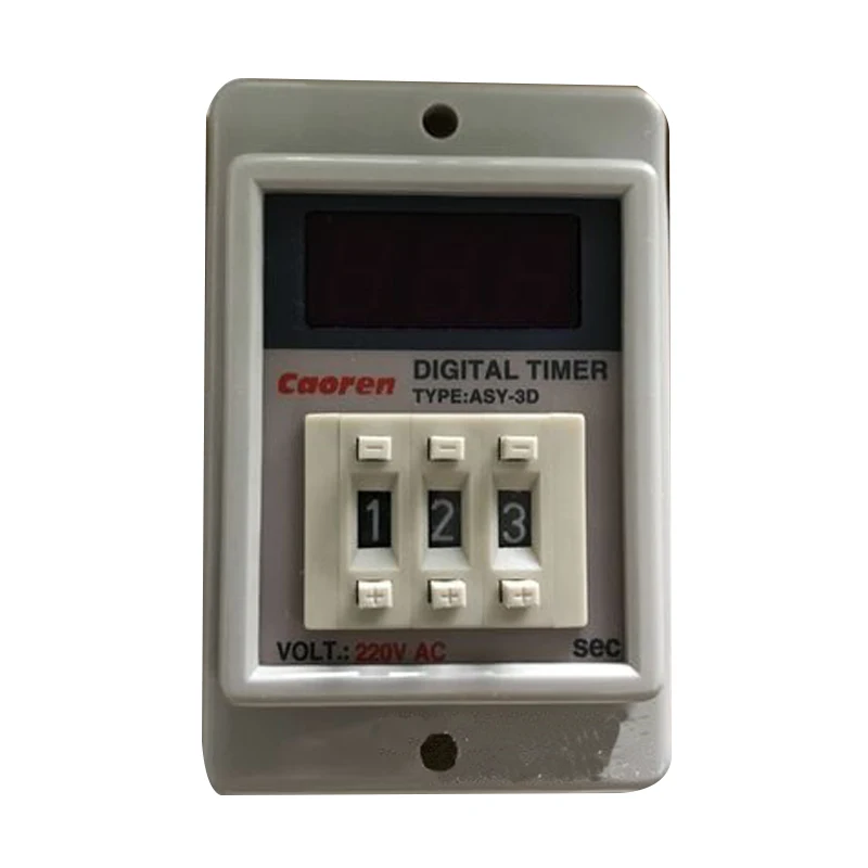 

Caoren AC 220V Digital Timer Time Relay ASY-3D 999M 999S Delay Instantaneous Free Switching