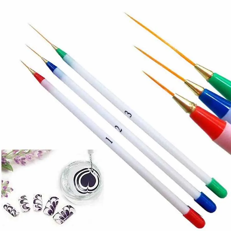 6PCS  Nail Art Pen Stylo Nails Arte Pour Les Ongles Dotting Tools Nail Art Design Set Dotting Painting Drawing Brush Pen Tools