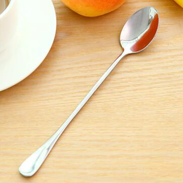6x 7.5" Long Stainless Steel Ice Cream Cocktail Teaspoons Coffee Soup