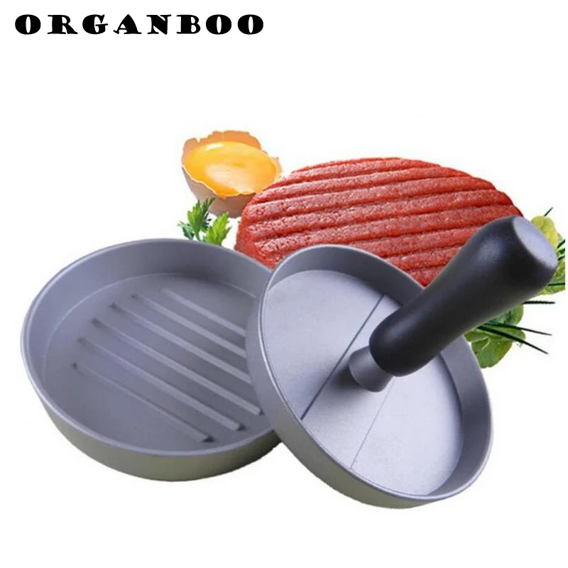 ORGANBOO 1PC Stainless Steel Hamburger Press Patties Pizza Burger Mold Maker Non Stick Home Kitchen Meat Cooking Tools Gadgets