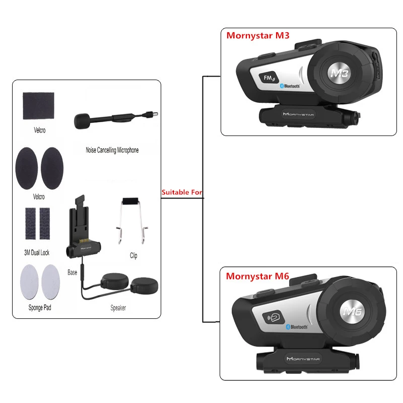 Аудио и микрофон комплект для mornystar M3 M6 Шлемы-гарнитуры базовые аксессуары для микрофона