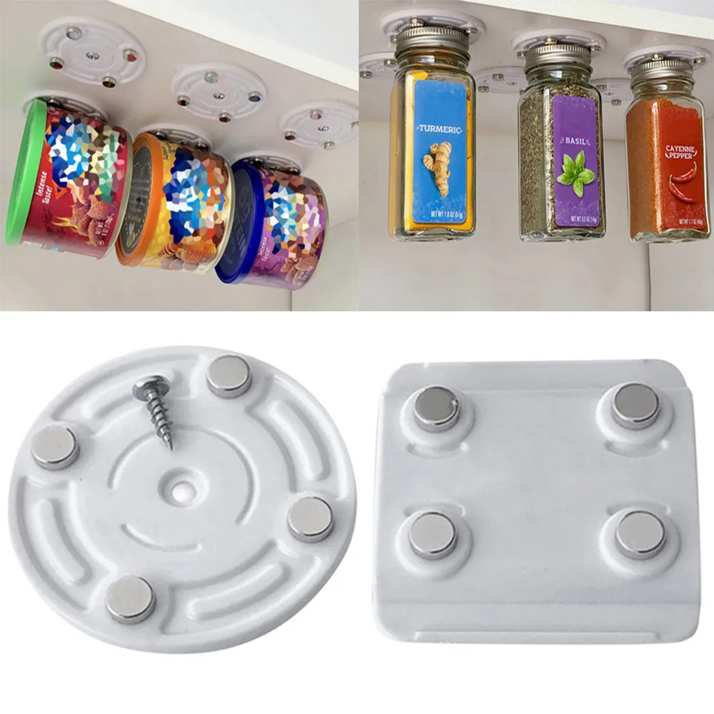 

New Creative CanLoft Magnetic Canned Food Hangers Magnetic Hooks Save Space In Your Pantry Strong Refrigerator Storage dropship