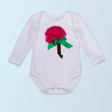 Модные Детские боди с розами для девочек; милые комбинезоны для новорожденных; хлопковый комбинезон с принтом сердца для малышей на День святого Валентина