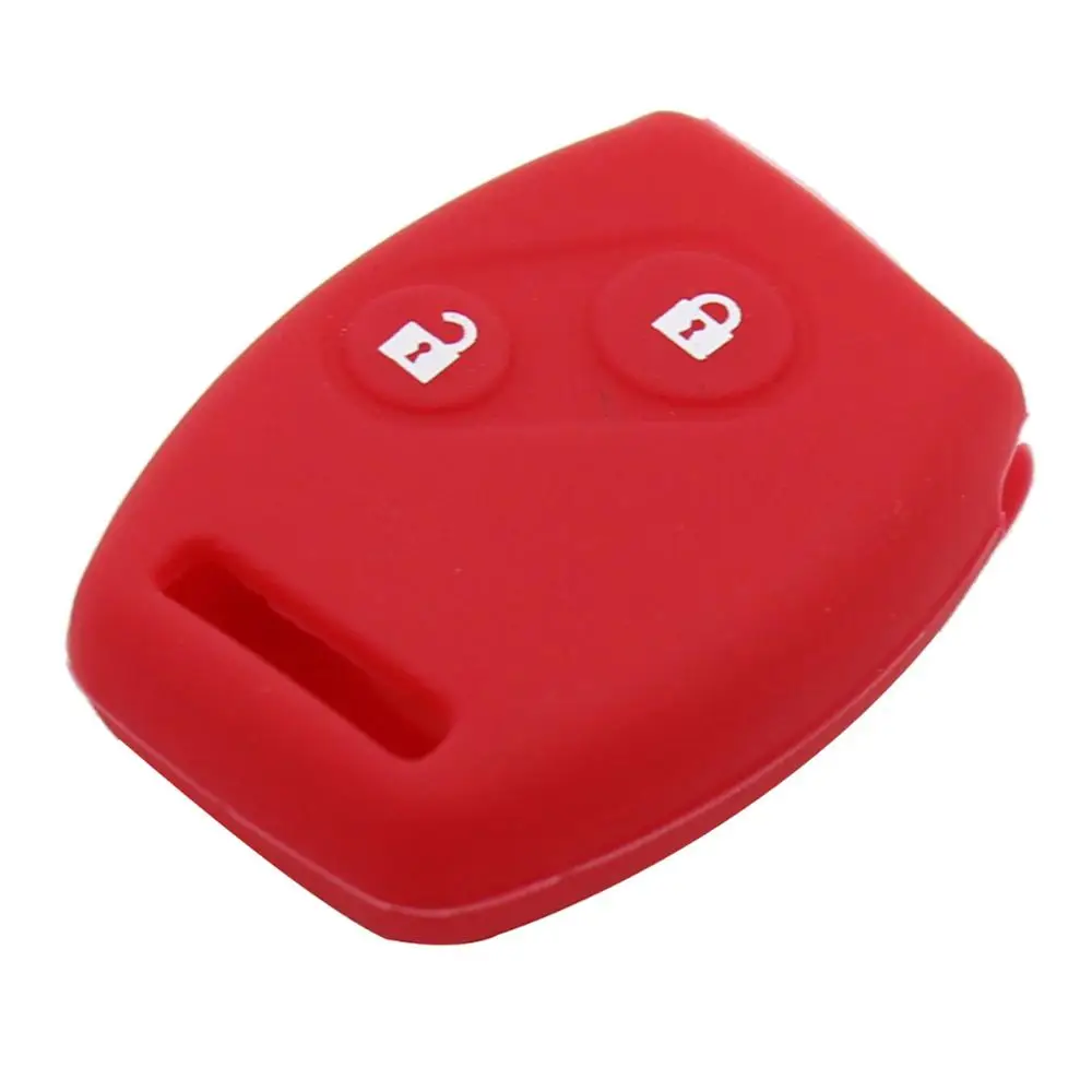Dandkey силиконовый чехол держатель для Honda Accord Civic CRV Pilot удаленный случае ключ 2 кнопки - Количество кнопок: red