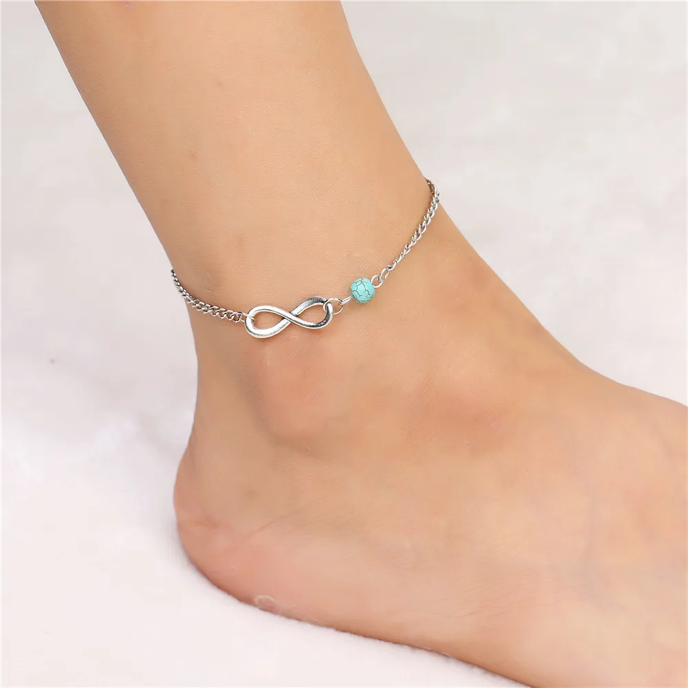 Retro Punk Fashion 2020 New Summer Anklet Wild Beaded Unlimited Eight Characters Lady Wholesale Anklet Sales Gifts Retro Punk Fashion 2020 New Summer Anklet Wild Beaded Unlimited Eight Characters Lady Wholesale Anklet Sales Gifts