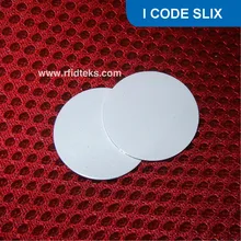 CT Dia 25 мм ПВХ круглые RFID бирки с RFID Монета метки NFC круглые ярлыки для отслеживания актива 13,56 МГц ISO15693 с I код SLIx чип