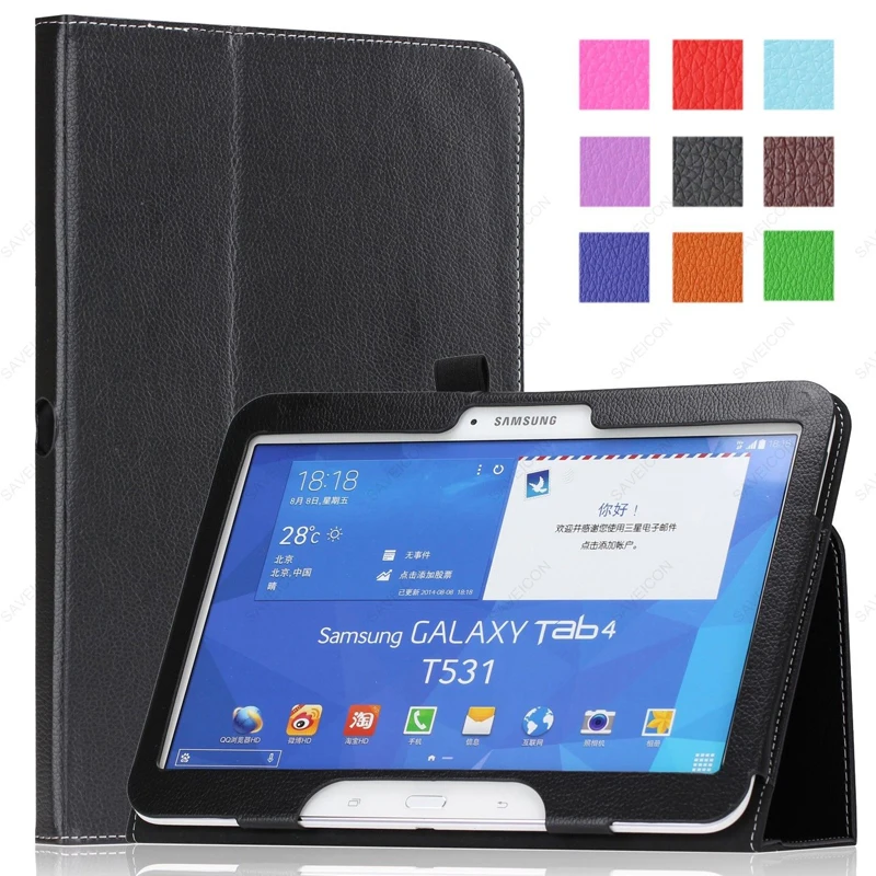 Чехол книжка из искусственной кожи для планшета Samsung Galaxy Tab 4 10 1 T530 T531 ультра