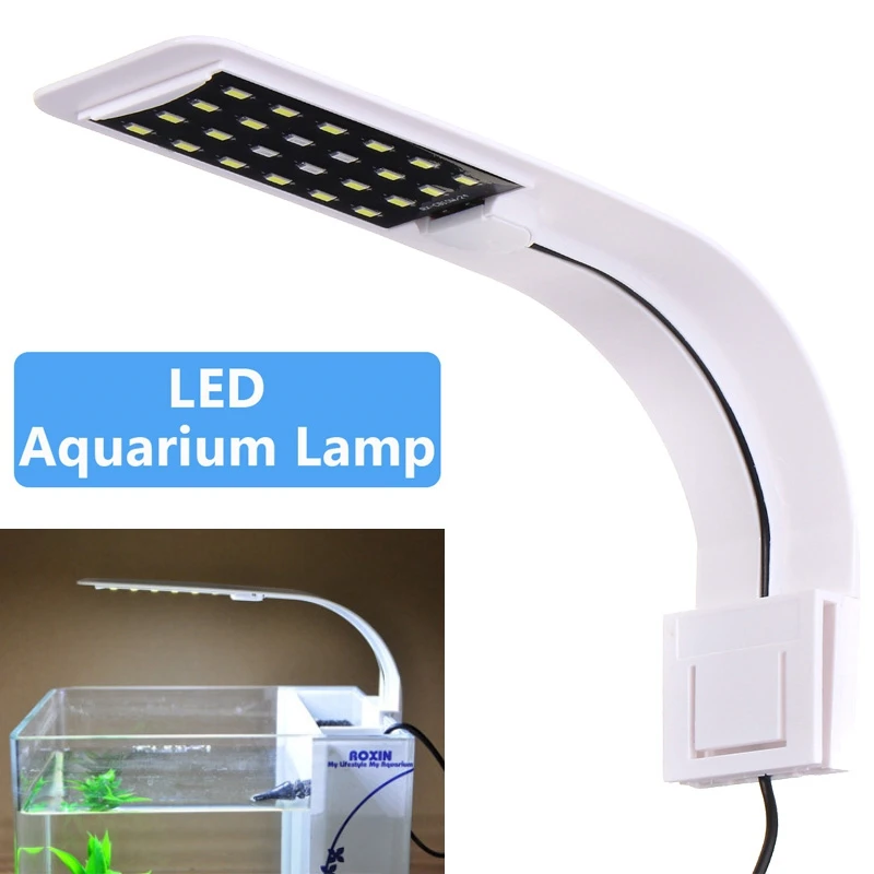 10W 24leds Adjustable LED Fish Tank Aquarium Light Energy Saving LED Lights AC220V Pets Fish