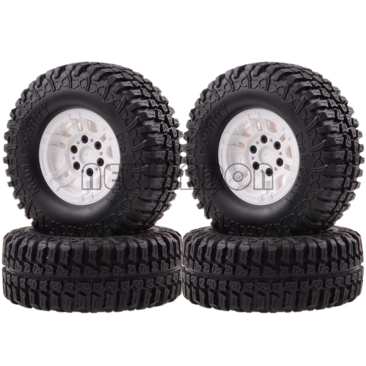 NEW ENRON 4P 1.9"Beadlock Wheels Rims 100MM Dick Cepek Mud Country Tires Tyre For 1:10 Rock Crawler Tamiya CC01 MST jimny