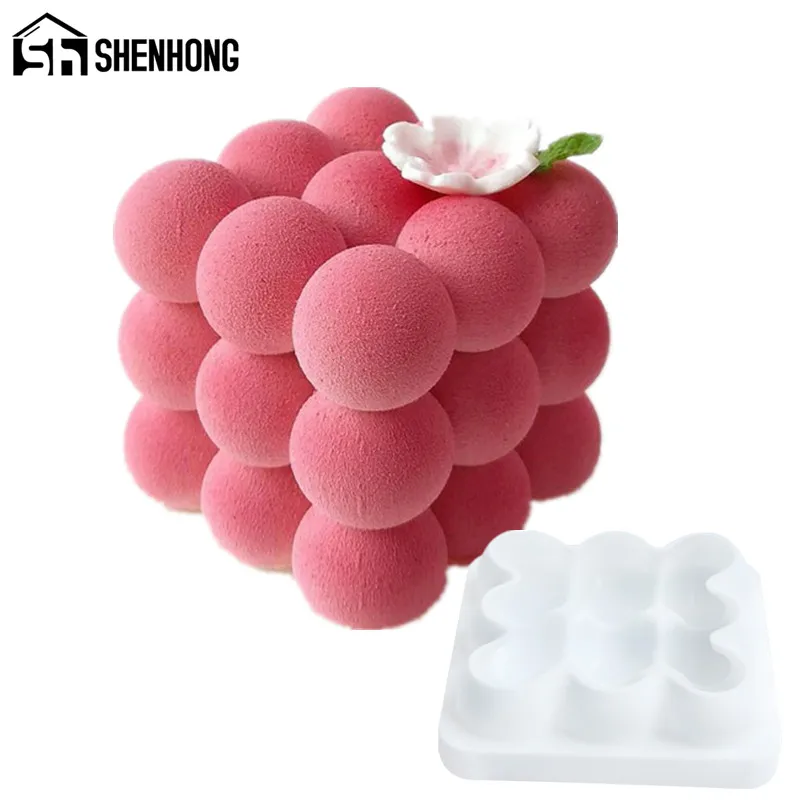

SHENHONG 3x3 Spheres From The Series Geometric Desserts 3D Silicone Art Mold Cake Baking Chocolate Mousse Pastry Mould
