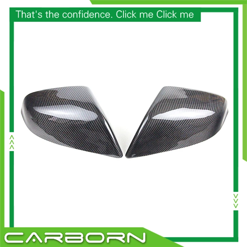 

For Tesla 2014-2016 Model S 60 70 P85 P90D 4 Door Sedan Add On Style Gloss Black Carbon Fiber Body Side Rear View Mirror Cover