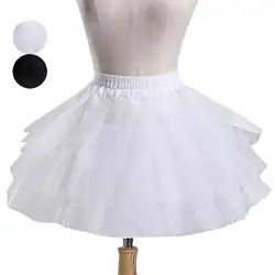 Модная юбка принцессы для девочек Однотонная юбка-пачка с эластичной резинкой на талии для подружки невесты; 4 слоя; сетчатая юбка-пачка для