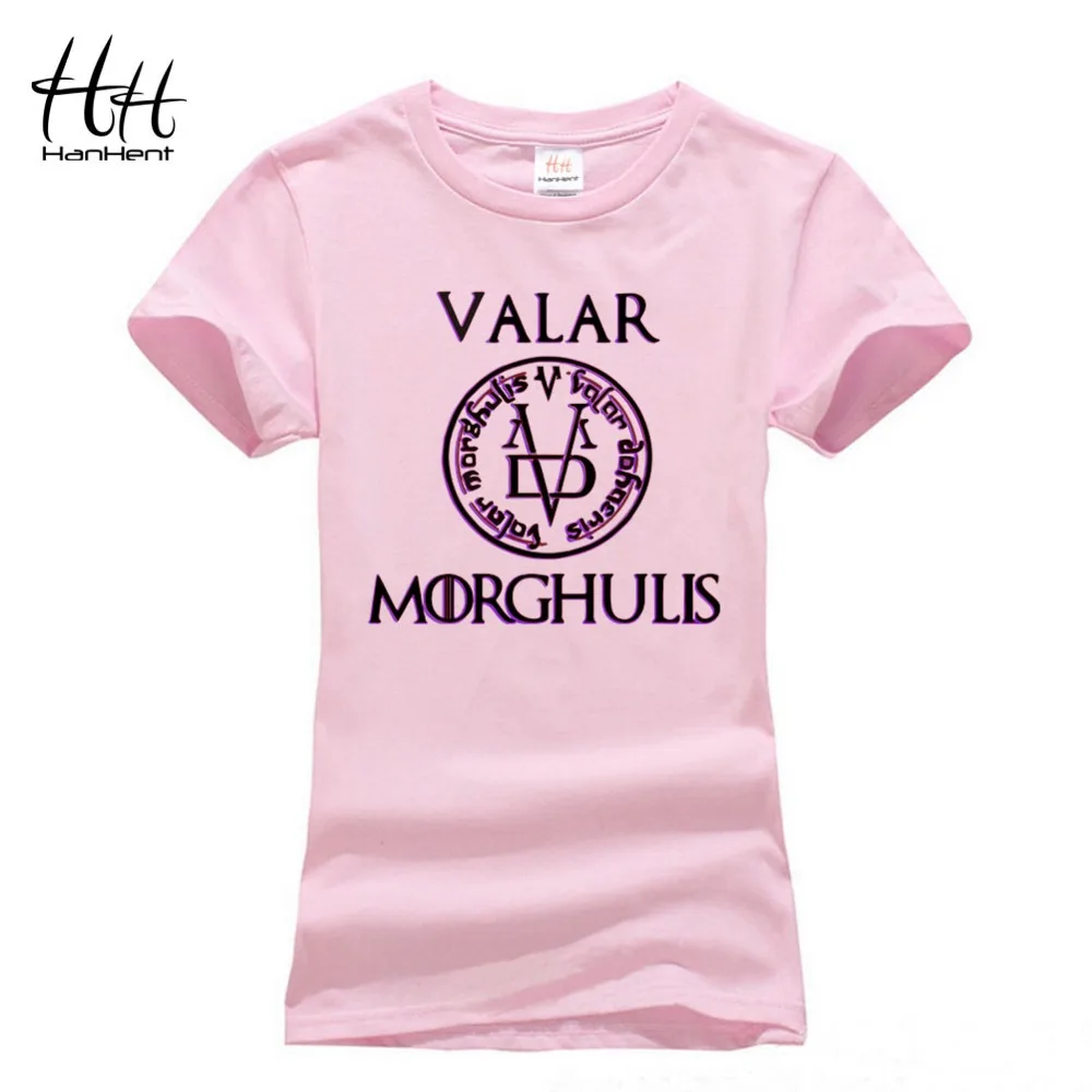 

HanHent Valar Morghulis T-shirts Woman Game Of Thrones T Shirts Fashion Summer Tops 2016 Letter Printed Tshirts Camisetas Mujer