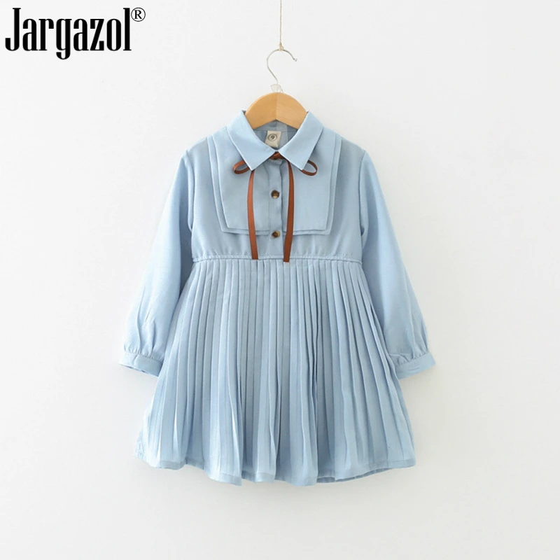 

2018 New Princess Dress Long Sleeve Kids Dress for Girls Spring Children Clothes High Quality Chiffon Clothes for 3-7years Old