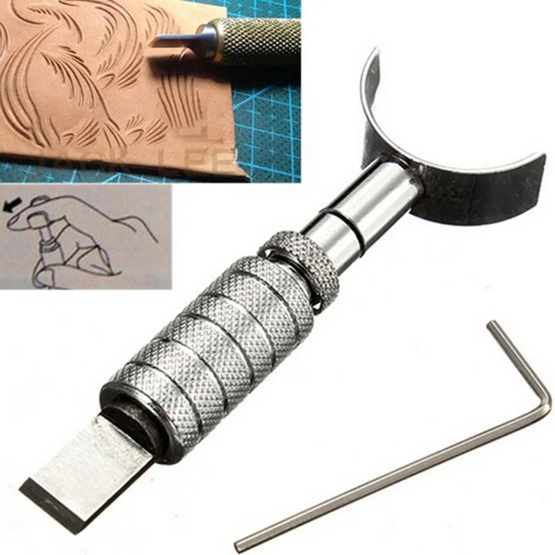 1pcs Adjustable Leather Carving Knife DIY Cowhide Manual Leather Carving Tools Cut Blade Swivel