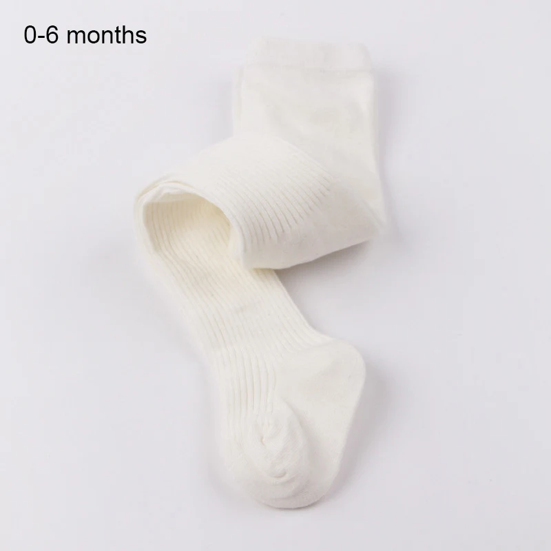 0-6M white Модные детские колготки; одежда для маленьких девочек; Мягкие хлопковые колготки для новорожденных; зимние теплые эластичные детские колготки для новорожденных; колготки - Цвет: 0-6M white