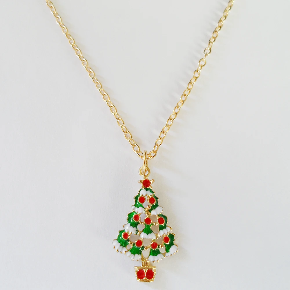 2019 fashion Christmas jewelry,Christmas tree pendant women jewelry