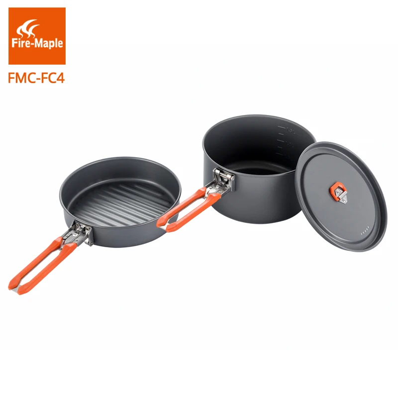 Fire Maple Outdoor Camping Hiking Pinic Cookware Cooking Picnic 1 Fry Pan 1 Pots Set Foldable Handle FMC-MC4 Fire Maple Outdoor Camping Hiking Pinic Cookware Cooking Picnic 1 Fry Pan 1 Pots Set Foldable Handle FMC-MC4
