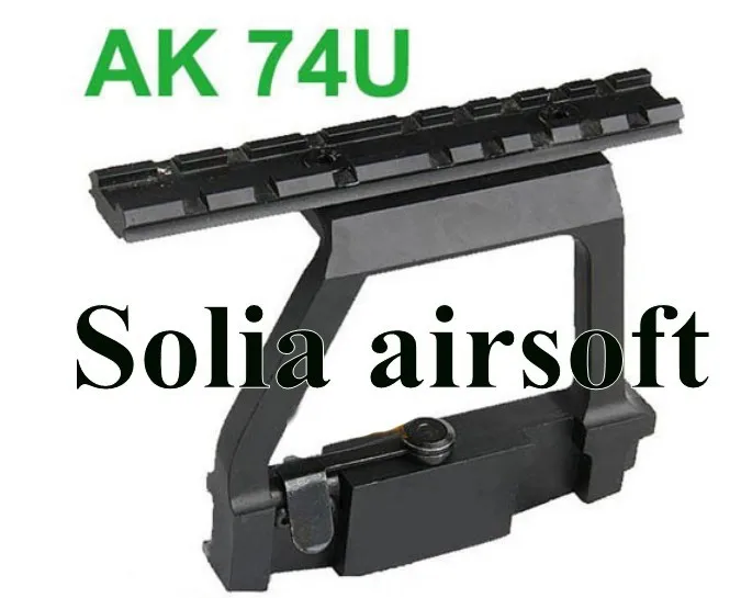 

74U Side Rail Lock Scope Quick Detach Hunting Mount Base 20mm Rail Fixed Sight Flashlight Free Shipping