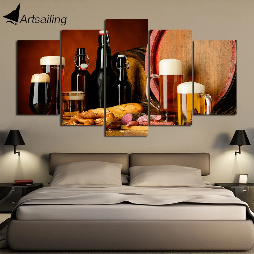 Buy Artsailing 5 Canvas Vintage Wine Beer Drink