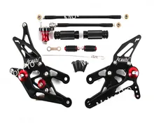 Apoio para Os Pés ajustáveis PARA HONDA CBR600RR 2003 2004 2005 2006 CBR 600 RR Rearset 2007 CBR1000RR Pedal Da Motocicleta Pé Resto Peg