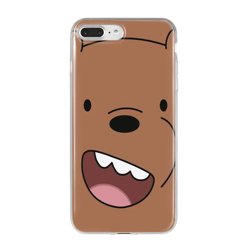 Line Friends коричневый Чехол Miniso We Bare Bears Funda Силиконовый ТПУ чехол для телефона для iPhone 5S, SE 6 6s7 8 Plus X XR XS 11 ProMax - Цвет: TPU