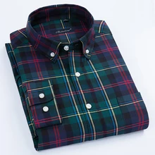 Новое поступление, мужская рубашка в клетку с длинным рукавом, мужские рубашки, Брендовые повседневные модные рубашки в деловом стиле, хлопок