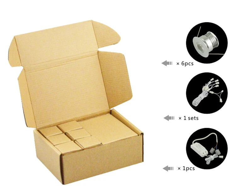 Затемняемый мини 3 Вт светодиодный встраиваемый светильник 6 шт./лот 6x3 Вт Светодиодный светильник для шкафа открытый светодиодный светильник AC85-265V