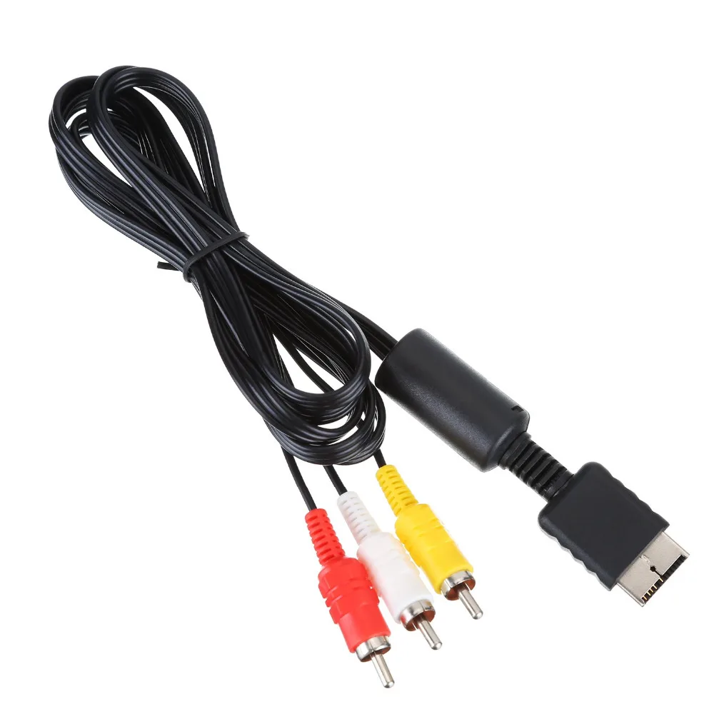 XRHYY 1 8 м композитный av rca кабель с покрытием из ПВХ для Sony Playstation PS2 PS3 и PSX сигнальный